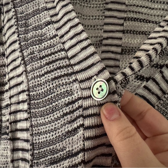 Curio NY Cardigan Open Textured Knit Relaxed Long Sweater Ribbed Hem Modern XL - Picture 4 of 13